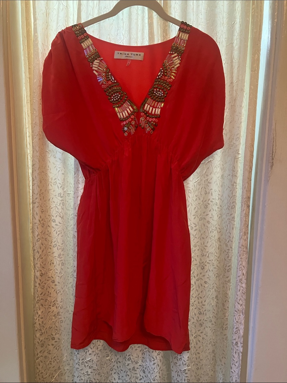 Trina Turk silk shift dress size o
